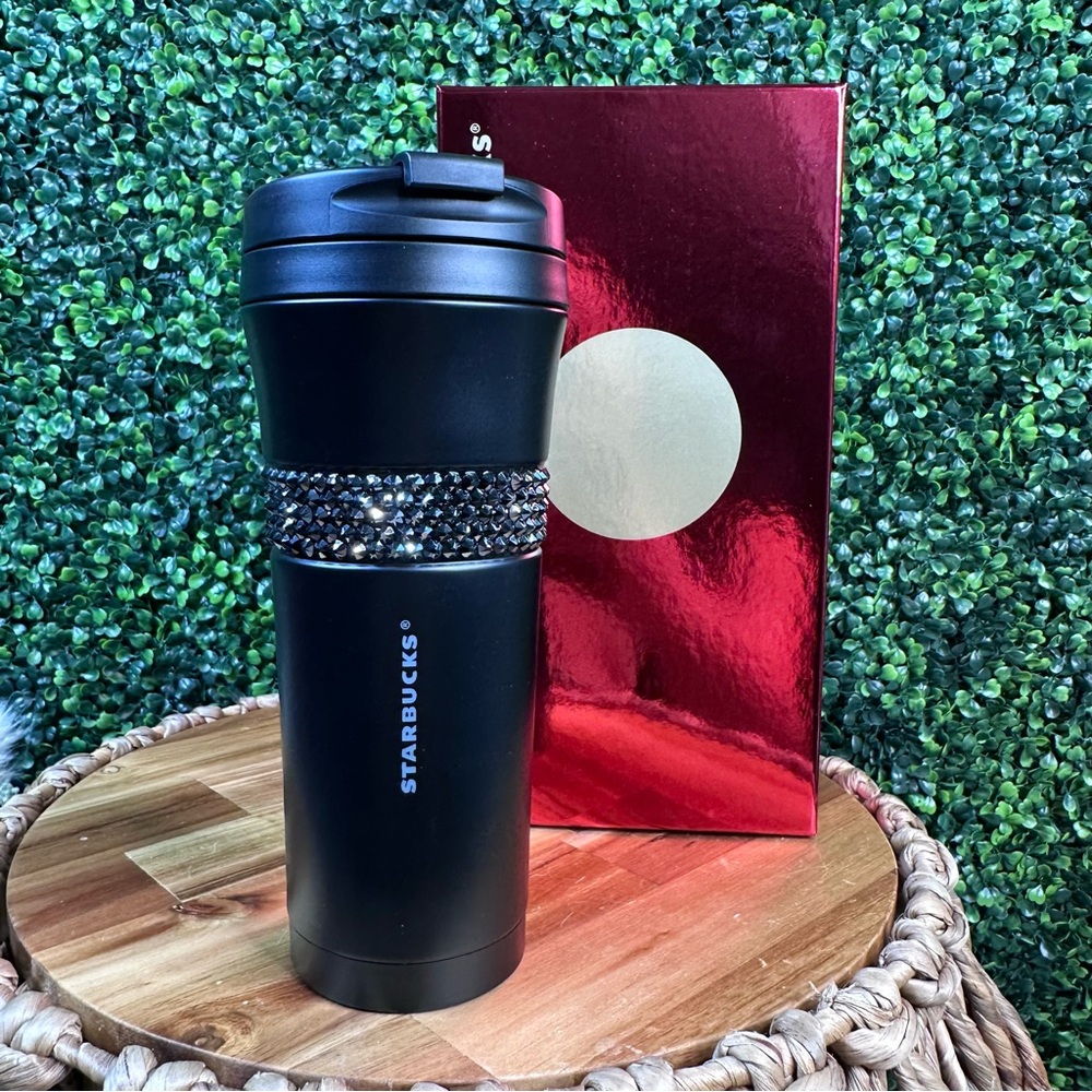 Starbucks Black Tumbler with Swarovski stones new in box‎ Collectors edition!